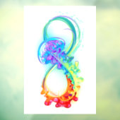 Oneindigheid met regenboogkwal raamsticker (Vel 3)