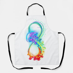 Oneindigheid met regenboogkwal schort