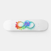Oneindigheid met regenboogkwal skateboard (Horizontaal)