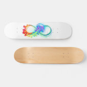Oneindigheid met regenboogkwal skateboard (Horizontaal)