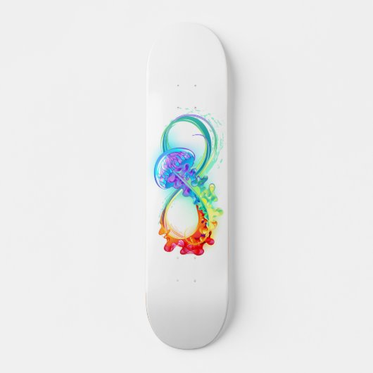 Oneindigheid met regenboogkwal skateboard (Voorkant)