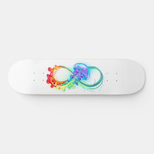 Oneindigheid met regenboogkwal skateboard (Horizontaal)