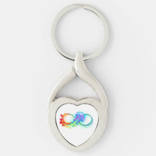 Oneindigheid met regenboogkwal sleutelhanger