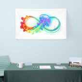 Oneindigheid met regenboogkwal spandoek (Beurs)