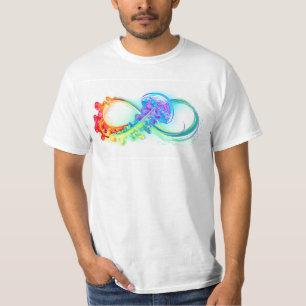 Oneindigheid met regenboogkwal t-shirt