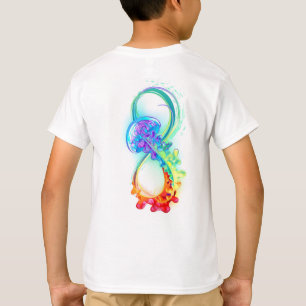Oneindigheid met regenboogkwal t-shirt