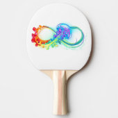 Oneindigheid met regenboogkwal tafeltennisbatje (Voorkant)