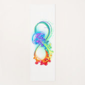 Oneindigheid met regenboogkwal yogamat (Voorkant)
