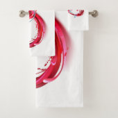 Oneindigheid met rode wijn bad handdoek (Insitu)
