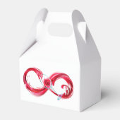 Oneindigheid met rode wijn bedankdoosjes (Voorkant Zijde)