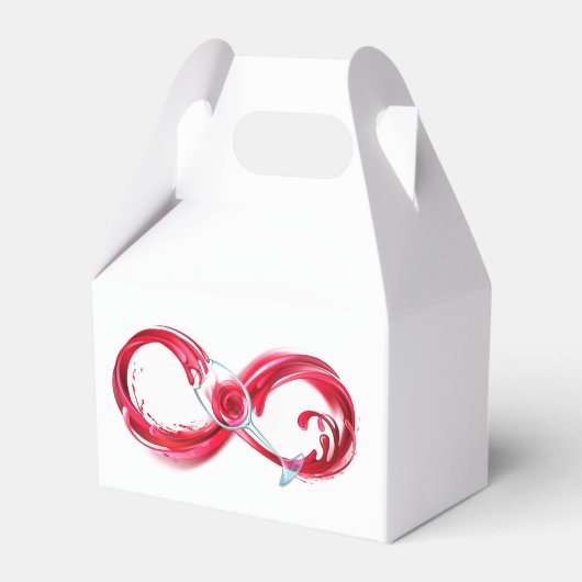 Oneindigheid met rode wijn bedankdoosjes (Voorkant Zijde)