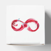 Oneindigheid met rode wijn bedankdoosjes (Bovenkant)