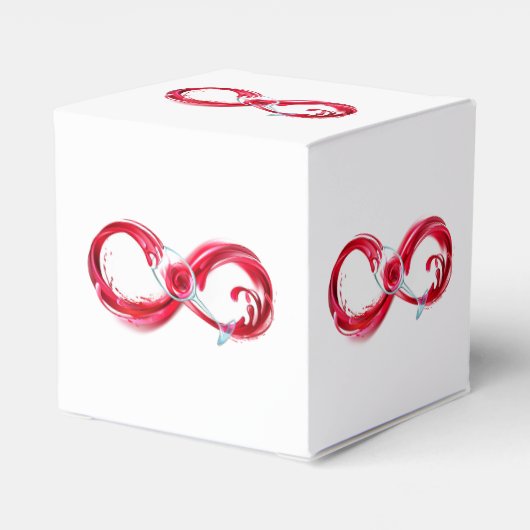 Oneindigheid met rode wijn bedankdoosjes (Achterkant)