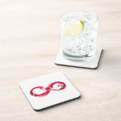 Oneindigheid met rode wijn bier onderzetter (Rechterzijde)