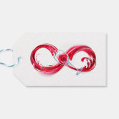 Oneindigheid met rode wijn cadeaulabel (Achterkant Horizontaal)