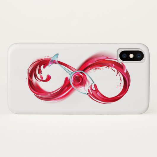 Oneindigheid met rode wijn Case-Mate iPhone case (Achterkant (horizontaal))