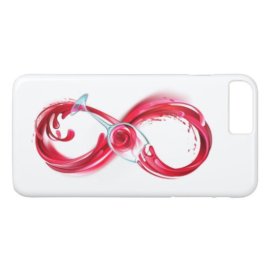 Oneindigheid met rode wijn Case-Mate iPhone case (Achterkant (Horizontaal))