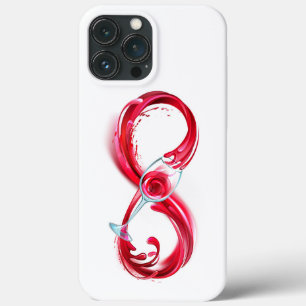 Oneindigheid met rode wijn iPhone 13 pro max hoesje