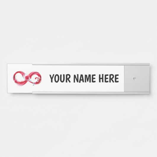 Oneindigheid met rode wijn deurbordje (Voorkant)