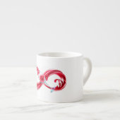 Oneindigheid met rode wijn espresso kop (Voorkant rechts)