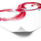 Oneindigheid met rode wijn foto afdruk (Hoek)