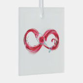 Oneindigheid met rode wijn glas ornament (Voorkant Rechts)