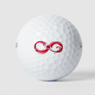 Oneindigheid met rode wijn golfballen