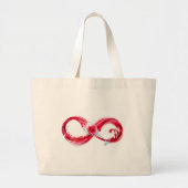 Oneindigheid met rode wijn grote tote bag (Voorkant)