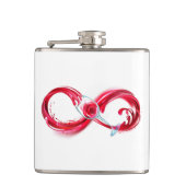 Oneindigheid met rode wijn heupfles (Voorkant)