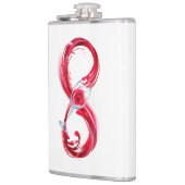 Oneindigheid met rode wijn heupfles (Links)