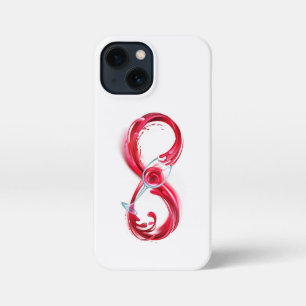 Oneindigheid met rode wijn iPhone 13 mini hoesje