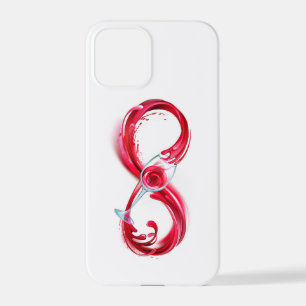 Oneindigheid met rode wijn iPhone 12 pro hoesje