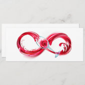 Oneindigheid met rode wijn kaart (Voorkant / Achterkant)