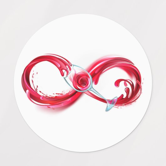 Oneindigheid met rode wijn labels (Design 1)