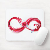 Oneindigheid met rode wijn muismat (Met muis)