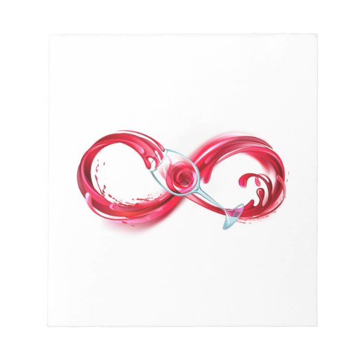 Oneindigheid met rode wijn notitieblok (Voorkant)