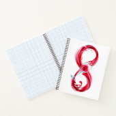 Oneindigheid met rode wijn notitieboek (Binnen)