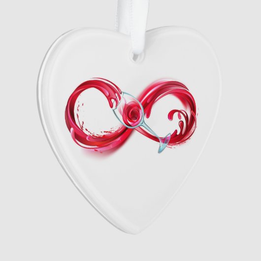 Oneindigheid met rode wijn ornament (voorkant)