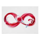 Oneindigheid met rode wijn perfect poster (Voorkant)