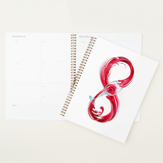 Oneindigheid met rode wijn planner (Display)
