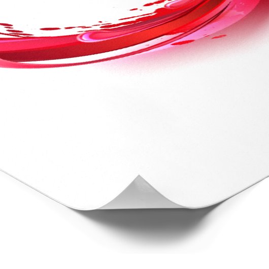 Oneindigheid met rode wijn poster (Hoek)