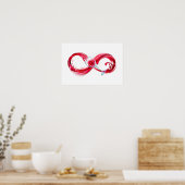 Oneindigheid met rode wijn poster (Keuken)