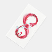 Oneindigheid met rode wijn servet (Hoek)