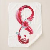 Oneindigheid met rode wijn sherpa deken (Voorkant)