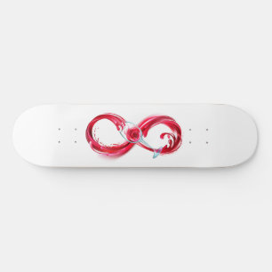 Oneindigheid met rode wijn skateboard