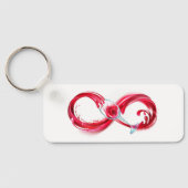 Oneindigheid met rode wijn sleutelhanger (Achterkant)