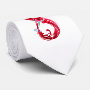 Oneindigheid met rode wijn stropdas