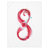 Oneindigheid met rode wijn tafelkleed (Voorkant)