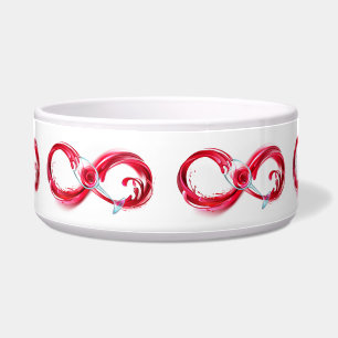 Oneindigheid met rode wijn voerbakje