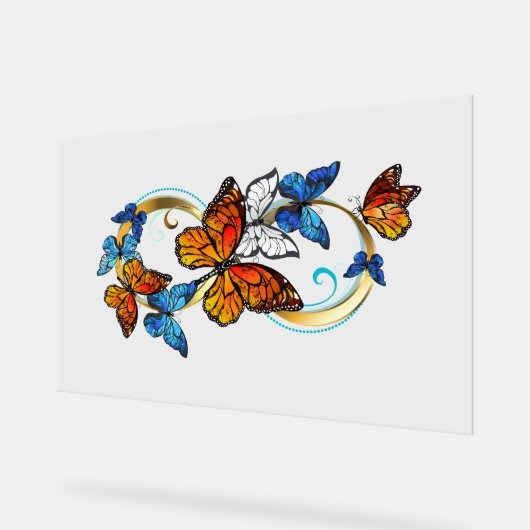 Oneindigheid van Monarch Vlinders Acryl Bord (Hoek)